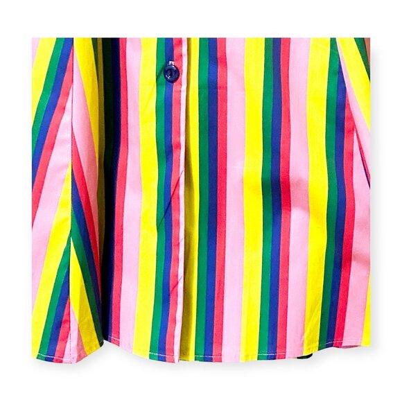 STAUD Alice Multicolor Stripe Knotted Poplin Midi Dress Size 2 NWT - Picture 13 of 16